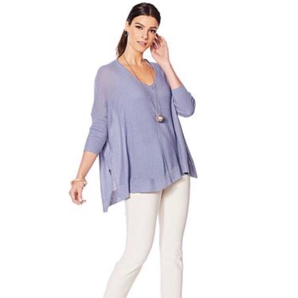 WynneLayers Boucle V-neck Pullover- M - Picture 2 of 2